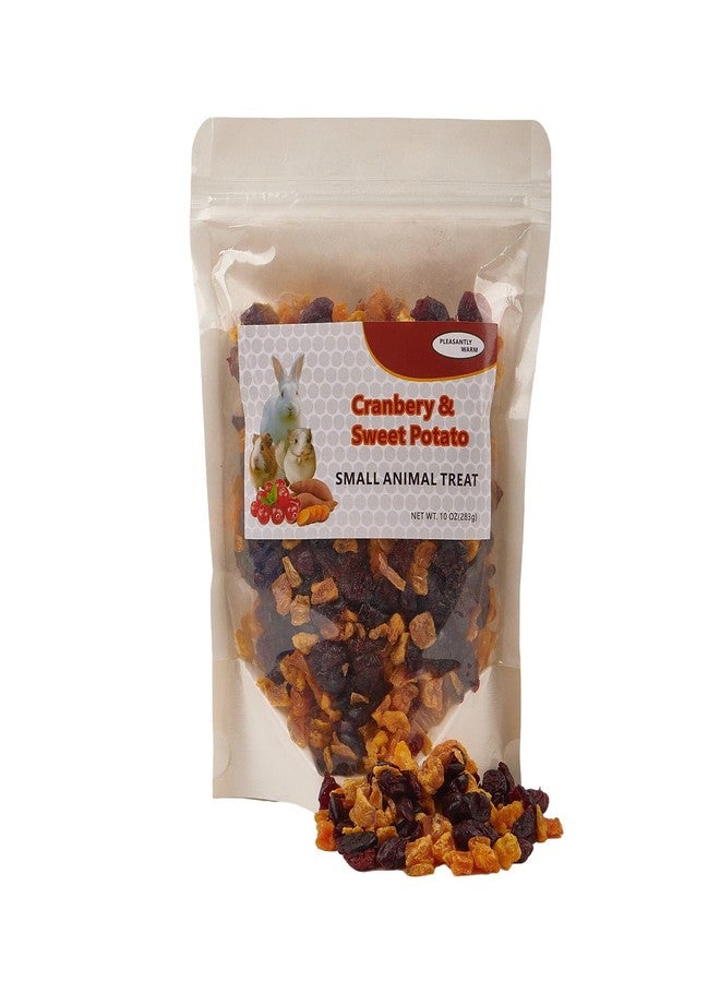 Pleasantly Warm Dehydrated Sweet Potatoes, Dried Cranberries Mix for Chinchillas, Guinea Pigs, Rabbits, Hamsters, Small Pets - Herbivore Treat Snacks (10 Ounce, Pack of 1) - Image 1
